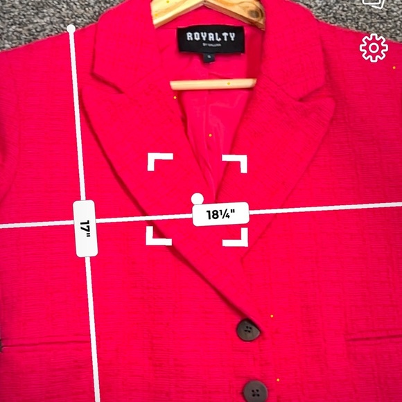 Royalty by Maluma cropped  tweed pink red short sleeve blazer S #4 - Picture 7 of 7